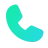 Teal phone icon