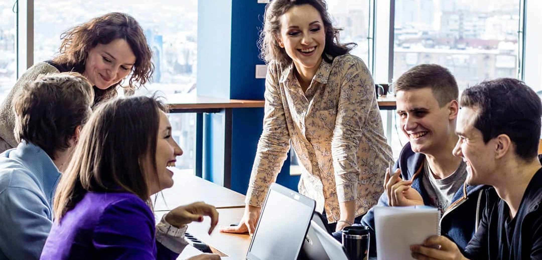 Employees collaborating to achieve success.