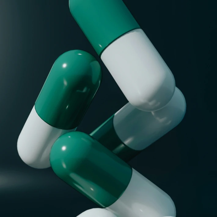 green-white pills