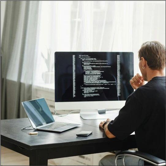 web developer at work